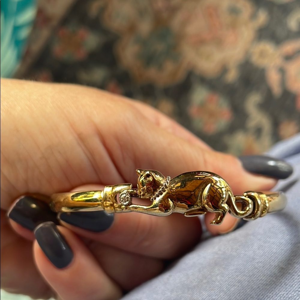 Gold Panther Design Bracelet